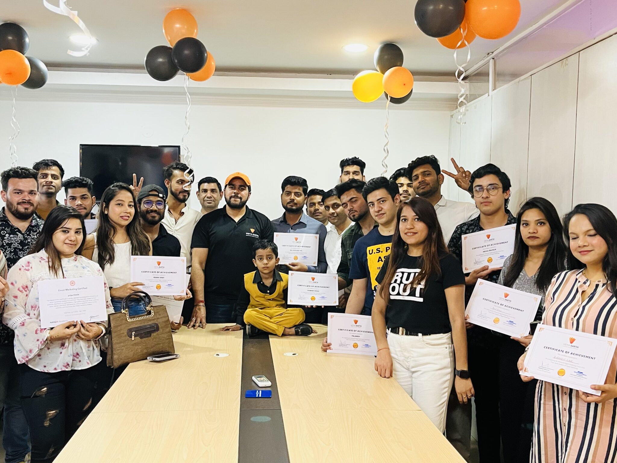 Digital marketing course students in classroom